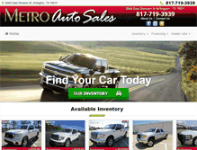 Tablet Screenshot of metroautosales.net